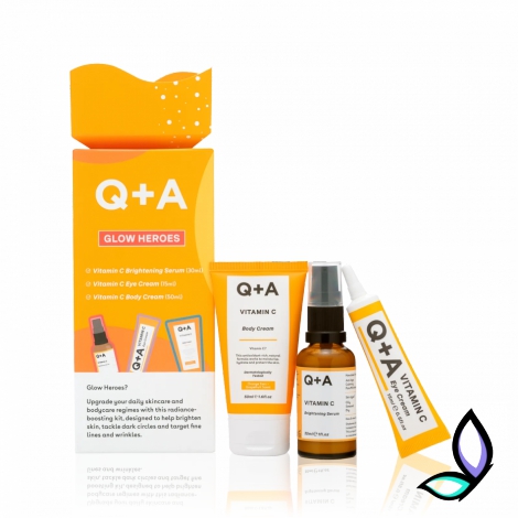 Подарунковий набір для сяяння шкіри Q+A Glow Heroes Gift Set - Фото