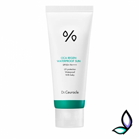 Водостійкий сонцезахисний крем з центеллою Dr.Ceuracle Cica Regen Waterproof Sun SPF50+ PA++++ - Фото