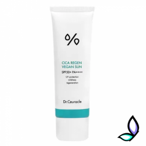 Сонцезахисний веганський крем з центелою азіатською Dr.Ceuracle Cica Regen Vegan Sun SPF50+ PA++++