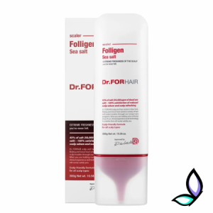 Пілінг для шкіри голови з частинками з солі Мертвого моря Dr.FORHAIR Sea Salt Scaler 300 мл.