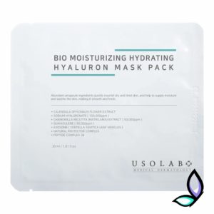 Зволожуюча тканинна маска зі заспокійливою та антивіковою дією USOLAB Bio Moisturizing Hydrating Hyaluron Mask